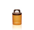 The Mia Akasya Kulplu Cam Kavanoz Amber 700 Ml