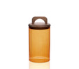 The Mia Akasya Kulplu Cam Kavanoz Amber 1000 Ml