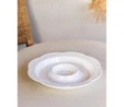 The Mia Grande Servis Tabağı Bölmeli Beyaz 39 Cm Grd0013