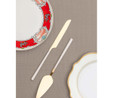 The Mia Bianco Pasta Servis Takımı Gold 2 Parça Ckb0250