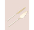 The Mia Bianco Pasta Servis Takımı Gold 2 Parça Ckb0250