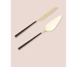 The Mia Bianco Pasta Servis Takımı Gold 2 Parça Ckb0252