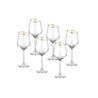 The Mia Gina Şarap Kadehi Gold 6lı Set