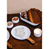 The Mia Woody Porselen Servis 34x21 Cm