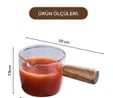Vienev Ahşap Saplı Büyük Boy Cam Sosluk 110 Ml