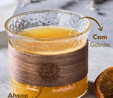 Vienev 4'lü Set Ahşap Gövdeli Cam Bardak 180 Ml