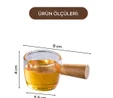 Vienev Ahşap Saplı Küçük Boy Cam Sosluk 60 Ml