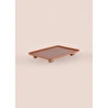 The Mia Limoges Ahşap Ayaklı Servis Tabağı Terracota 28x20x5 Cm