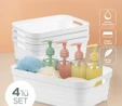Vienev 4'lü 8,2 Litre Saklama Kutusu Beyaz
