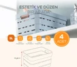 Vienev 4'lü 5 Litre Delikli Saklama Kutusu Mavi