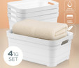 Vienev 4'lü 10,8 Litre Saklama Kutusu Beyaz