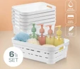 Vienev 6'lı 8,2 Litre Delikli Saklama Kutusu Beyaz