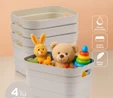 Vienev 4'lü 5 Litre Saklama Kutusu Bej