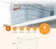 Vienev 4'lü 5 Litre Saklama Kutusu Bej