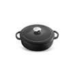 Voeux Kitchenware Elegance Siyah Sığ Döküm Tencere 28 Cm