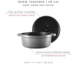Voeux Kitchenware Gracieuse Gri Derin Döküm Tencere 28 Cm