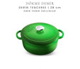 Voeux Kitchenware Forêt Yeşil Derin Döküm Tencere 28 Cm