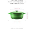 Voeux Kitchenware Forêt Yeşil Derin Döküm Tencere 28 Cm