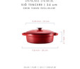 Voeux Kitchenware L'amour Kırmızı Sığ Döküm Tencere 24 Cm