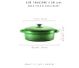 Voeux Kitchenware Forêt Yeşil Sığ Döküm Tencere 28 Cm
