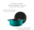 Voeux Kitchenware Profond Turkuaz Derin Döküm Tencere 28 Cm
