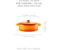Voeux Kitchenware Amusant Turuncu Sığ Döküm Tencere 24 Cm