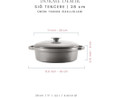 Voeux Kitchenware Gracieuse Gri Sığ Döküm Tencere 28 Cm