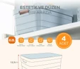 Vienev 4'lü Kapaklı 8,2 Litre Saklama Kutusu Beyaz