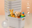 Vienev 6'lı 5 Litre Saklama Kutusu Bej