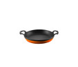 Voeux Kitchenware Amusant Turuncu Yuvarlak Döküm Sahan Ve Ahşap Nihale 22 Cm