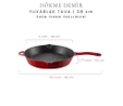 Voeux Kitchenware L'amour Kırmızı Yardımcı Kulplu Döküm Tava 28 Cm