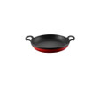 Voeux Kitchenware L'amour Kırmızı Yuvarlak Döküm Sahan Ve Ahşap Nihale 22 Cm