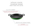 Voeux Kitchenware Forêt Yeşil Derin Yuvarlak Döküm Sahan Ve Ahşap Nihale 22 Cm