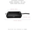 Voeux Kitchenware Elegance Siyah Döküm Kare Izgara Tava 25 Cm