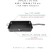 Voeux Kitchenware Gracieuse Gri Döküm Kare Izgara Tava 25 Cm