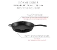 Voeux Kitchenware Elegance Siyah Yardımcı Kulplu Döküm Tava 28 Cm