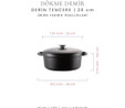 Voeux Kitchenware Elegance Siyah Derin Döküm Tencere 20 Cm