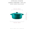 Voeux Kitchenware Profond Turkuaz Derin Döküm Tencere 20 Cm