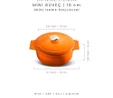 Voeux Kitchenware Amusant Turuncu Döküm Mini Güveç 10 Cm