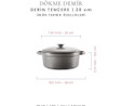 Voeux Kitchenware Gracieuse Gri Derin Döküm Tencere 20 Cm
