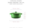 Voeux Kitchenware Forêt Yeşil Derin Döküm Tencere 20 Cm
