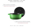 Voeux Kitchenware Forêt Yeşil Derin Döküm Tencere 20 Cm