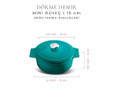 Voeux Kitchenware Profond Turkuaz Döküm Mini Güveç 10 Cm