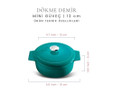 Voeux Kitchenware Profond Turkuaz Döküm Mini Güveç 12 Cm