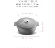 Voeux Kitchenware Gracieuse Gri Döküm Mini Güveç 12 Cm