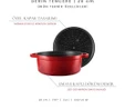 Voeux Kitchenware L'amour Kırmızı Derin Döküm Tencere 20 Cm