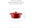 Voeux Kitchenware L'amour Kırmızı Derin Döküm Tencere 20 Cm