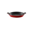 Voeux Kitchenware L'amour Kırmızı Oval Döküm Sahan Ve Ahşap Nihale 20 Cm