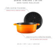 Voeux Kitchenware Amusant Turuncu Derin Döküm Tencere 20 Cm