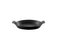 Voeux Kitchenware Elegance Siyah Oval Döküm Sahan Ve Ahşap Nihale 20 Cm